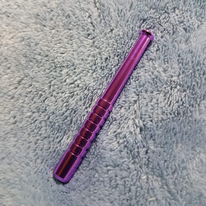 Small Purple One Hitter Bat Smoking Pipe Tobacco Herb Portable Metal Pocket Size