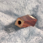Small Red Wood Wedge Smoking Pipe Tobacco Herb Portable Wooden Travel Size