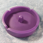 Unique Purple Silicone Ash Tray Smoking Tobacco Herb Round Ashtray Bowl Tap