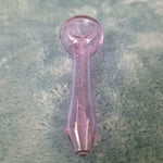 Small Lavender Purple Smoking Pipe Tobacco Herb Portable Glass Spoon Pocket Size