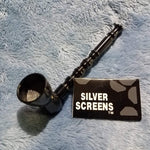 NEW Small Black Bamboo Smoking Pipe Tobacco Herb Portable Metal Pocket Size