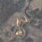 Small Elegant Crystal Clear Water Pipe Tobacco Smoking Herb Glass Travel Size