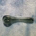 Small Smokey Black Smoking Pipe Tobacco Herb Portable Glass Spoon Pocket Size