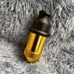 Small Flared Gold Bullet Smoking Pipe Tobacco Herb Portable Metal Travel Size