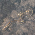 Small Elegant Crystal Clear Water Pipe Tobacco Smoking Herb Glass Travel Size