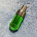NEW Small Green Bullet Smoking Pipe Tobacco Herb Portable Metal Pocket Size