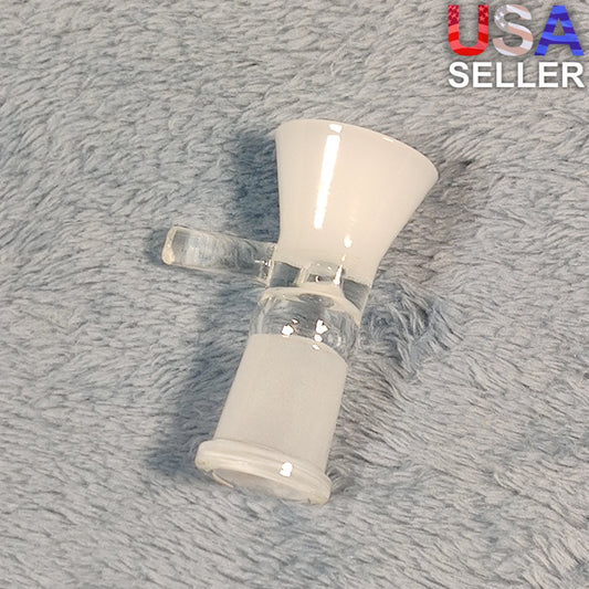 14mm Female Pearl White Glass Bowl Replacement Tobacco Herb Water Pipe Piece