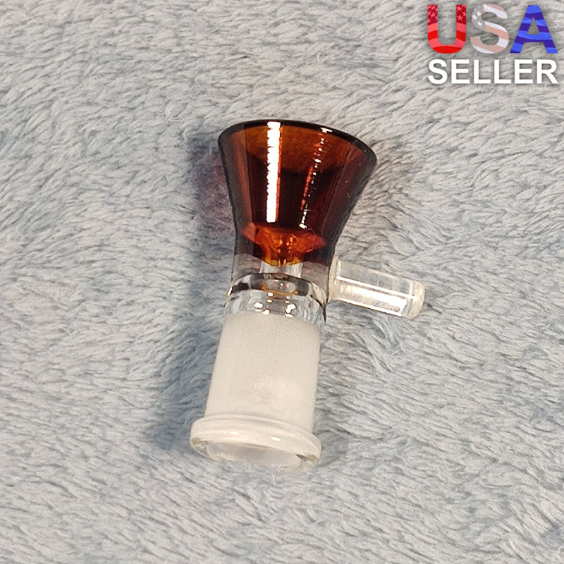 14mm Female Amber Red Glass Bowl Replacement Tobacco Herb Water Pipe Piece